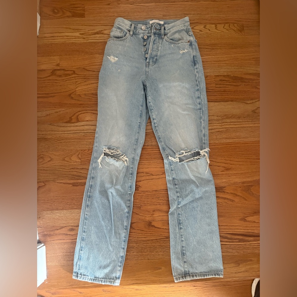 Pacsun Dad Jean size 24 Light Blue Distressed